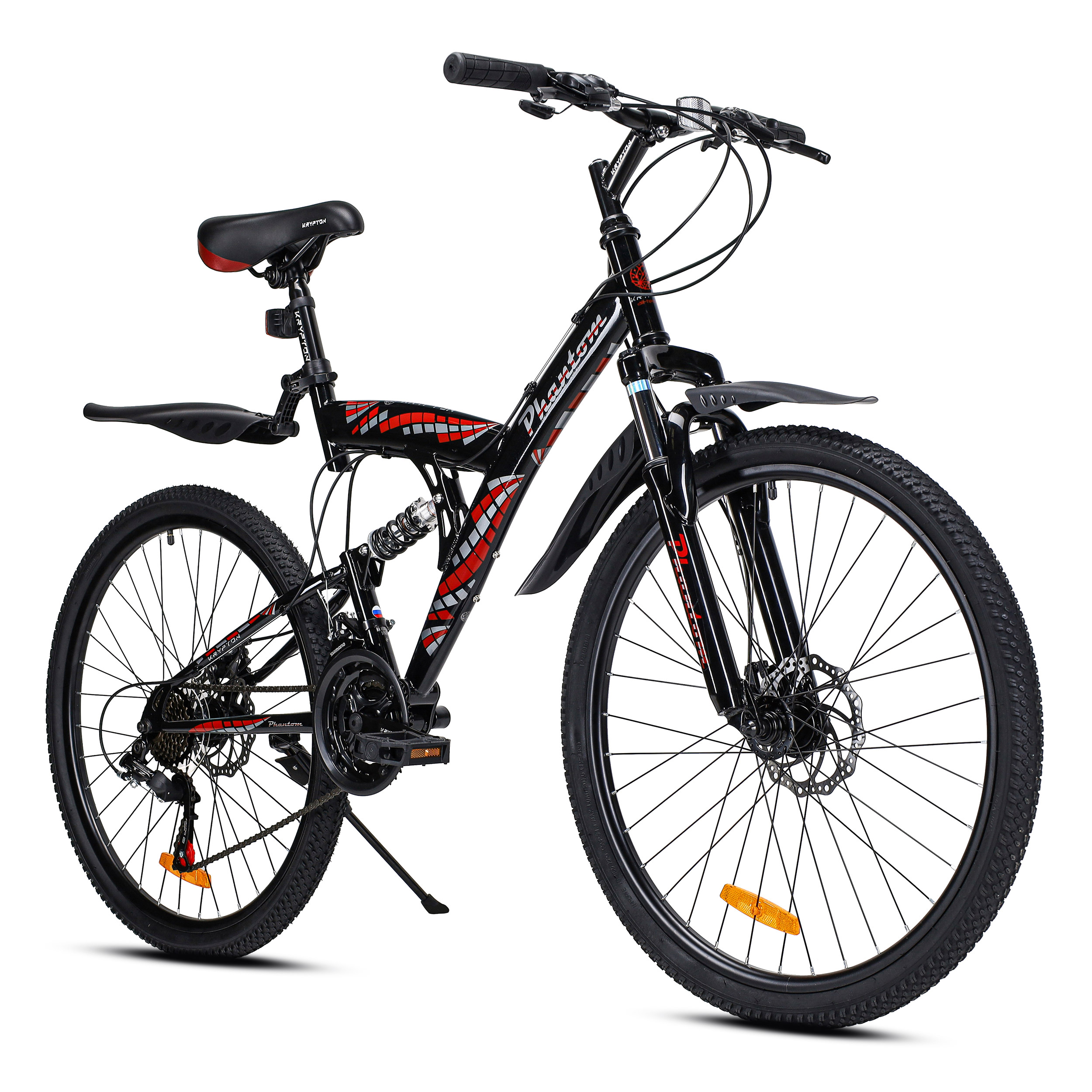 Велосипед 26" рама 18" 21sp KRYPTON PHANTOM чёрный dark fire red