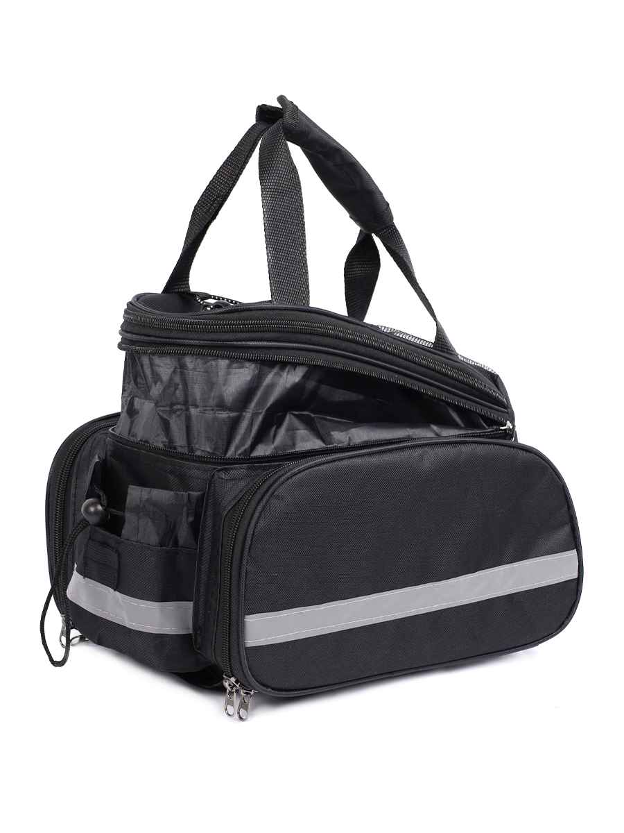 Сумка велосипедная на багажник COMIRON PATAGONIA, основные отсеки на молнии, крепление velcro,  Размер 17х28х32см /уп 30/