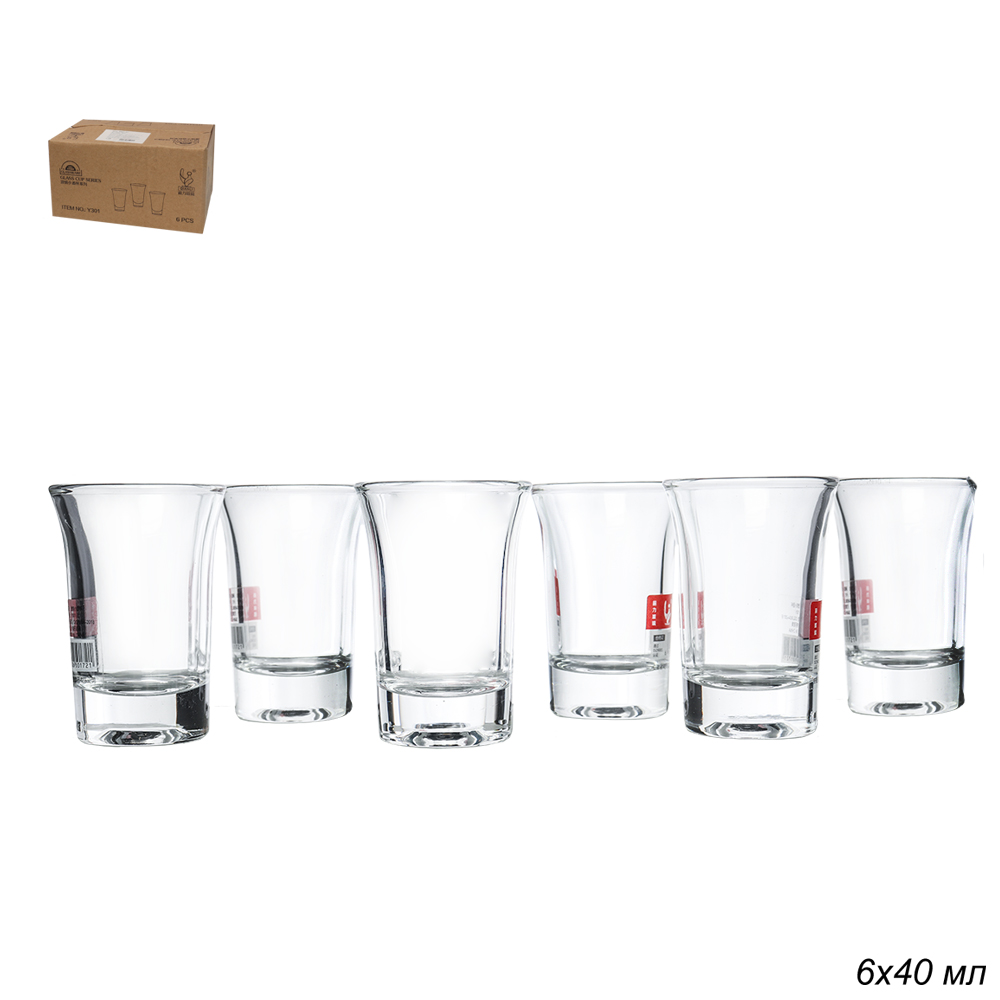 Стопка 6 штук 40 мл Круг / Y301 /уп 24/