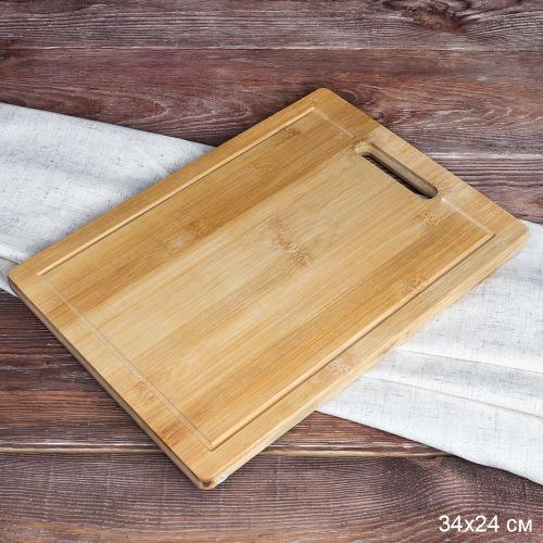 Доска разделочная 24х34x1,8 см / BBD26 /уп 30/ бамбук