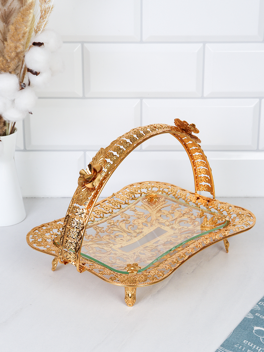 Ваза для фруктов Элит 27х20 см прямоугольная/ VG-887 /уп 24/ 0.486