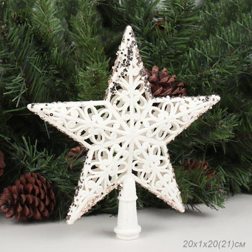 Верхушка на елку Звезда 20х20 см / WF-169 /уп 240/