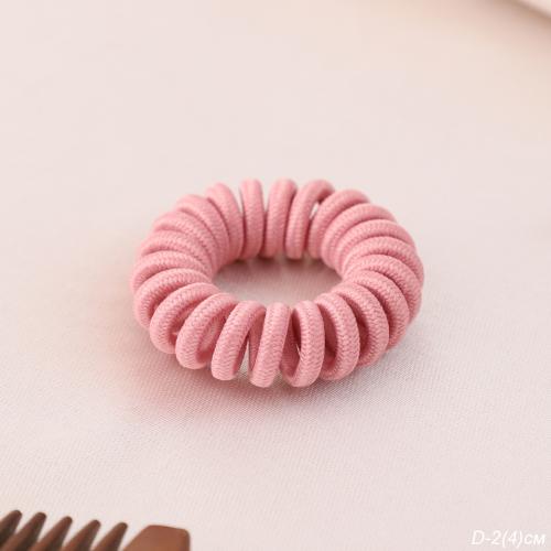 Резинка для волос розовый / NSAL-22A /уп 100/пружинка матовая