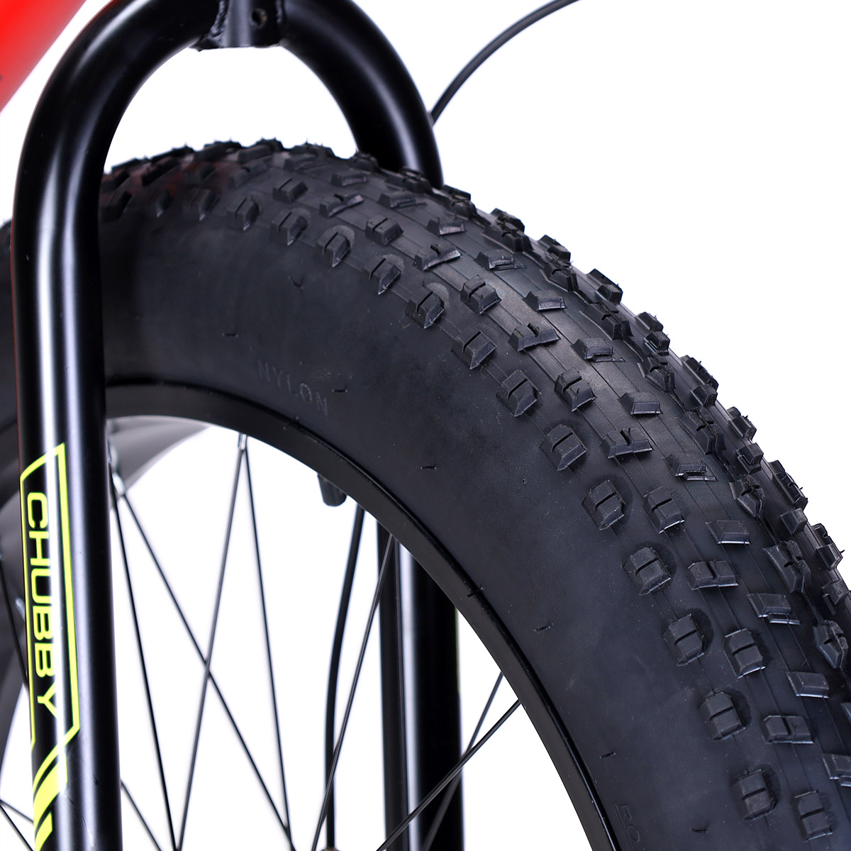 Велосипед фэт-байк 26"x4" рама 19" COMIRON CHUBBY, 1*10sp L-TWOO, 34T, CASSETE 11-42T, HARD FORK, огненный красный ferrari