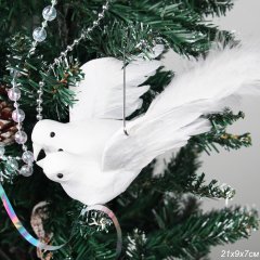 Новогоднее украшение Птица счастья 2 штуки 21 см / SH8931 /уп 500/121870