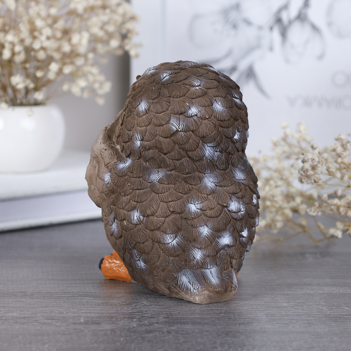 Фигурка Сова не вижу не слышу не говорю 14 см / KY-11-1 /уп 60/коричневая