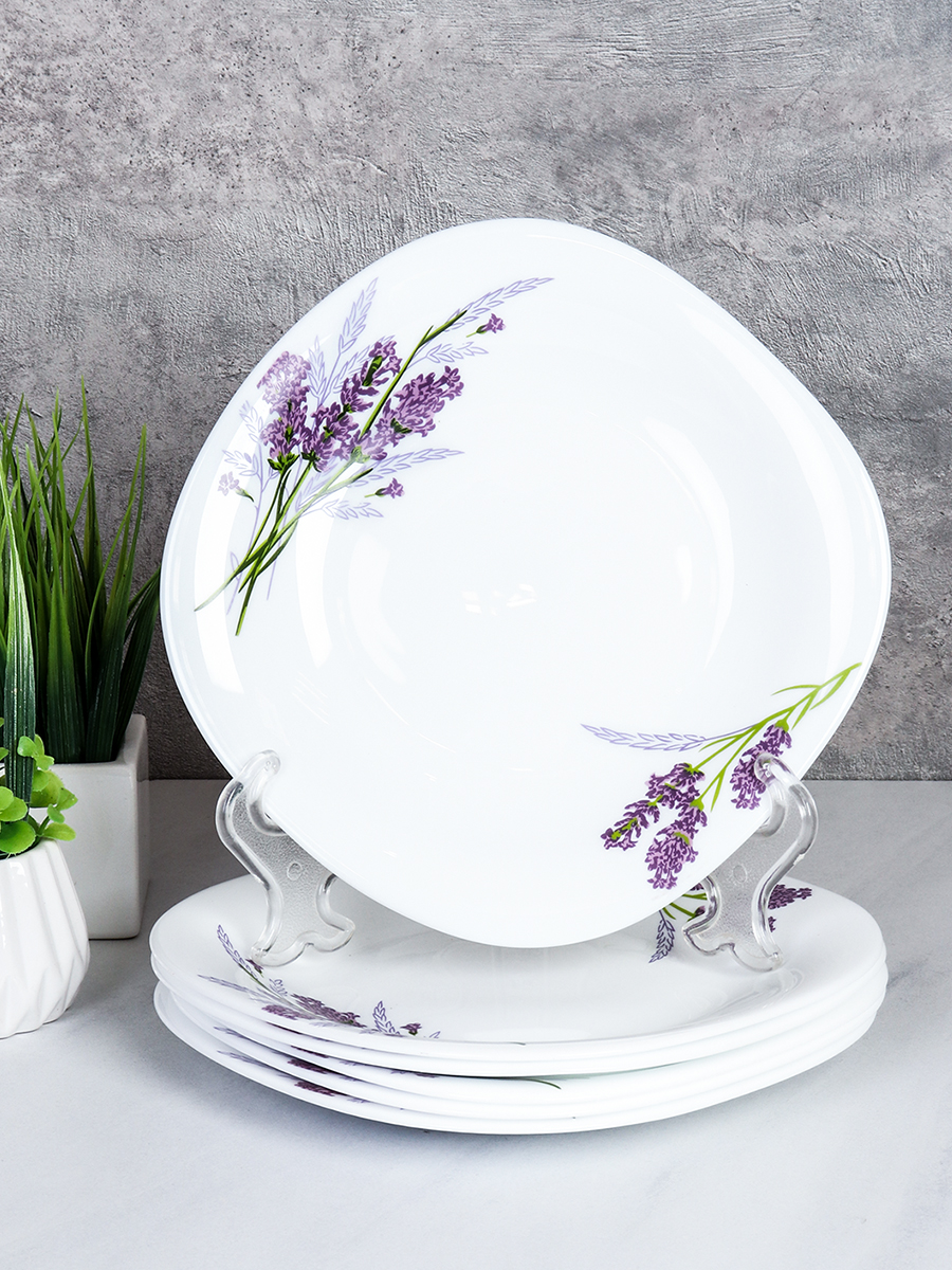 Набор квадратных тарелок 6 штук 200 мм / FP-80XN (7131-3) /уп 8/ Букет лаванды