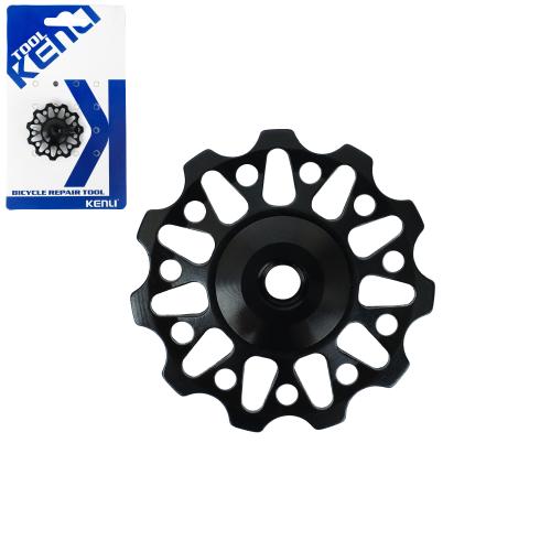 Ролик натяжителя заднего переключателя 11T . Ceramic Speed. Алюминиевый. KENLI /KL-4015C/ черный/ /уп1000