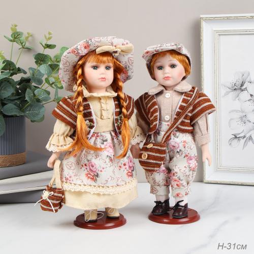 Сувенир коллекционный Мальчик и Девочка 2 штуки набор 31 см / 1213-1 /уп 24/644613