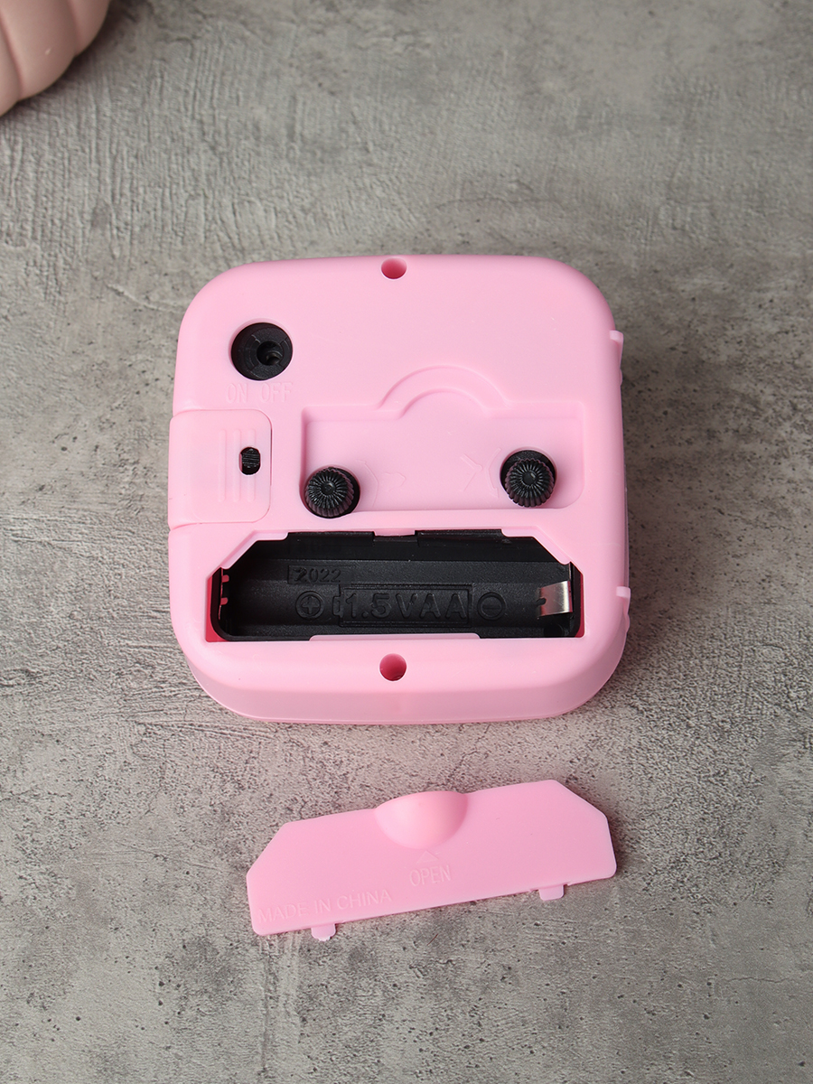 Будильник 7,2х3,5х7,2 см / 8035-1 розовый /уп 300/ 737935     