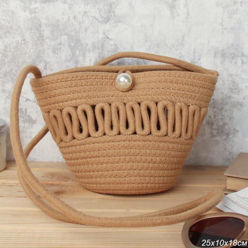 Сумка плетеная 21x15x9 / DW-10 /уп 100/коричневая