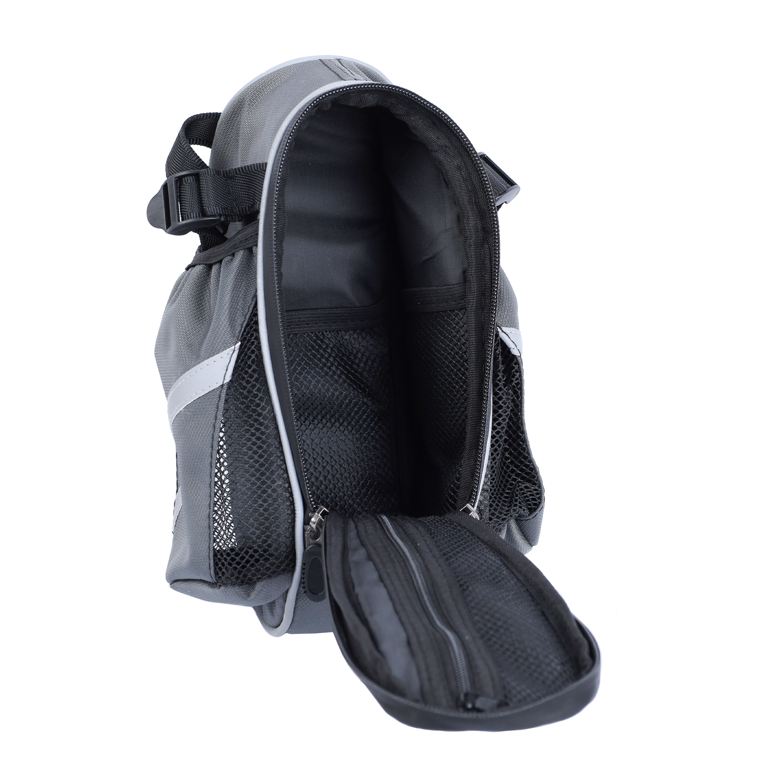 Сумка велосипедная подседельная BICYCLE SOUL, отделение на молнии, боковые отсеки под бутылки. /уп 50/