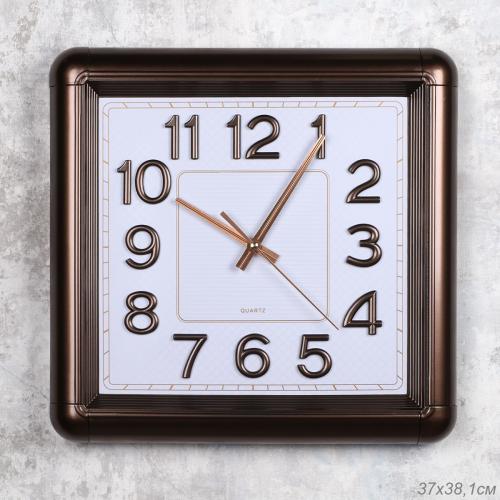 Часы настенные 38х38х5 см / WS-7633 /уп 10/