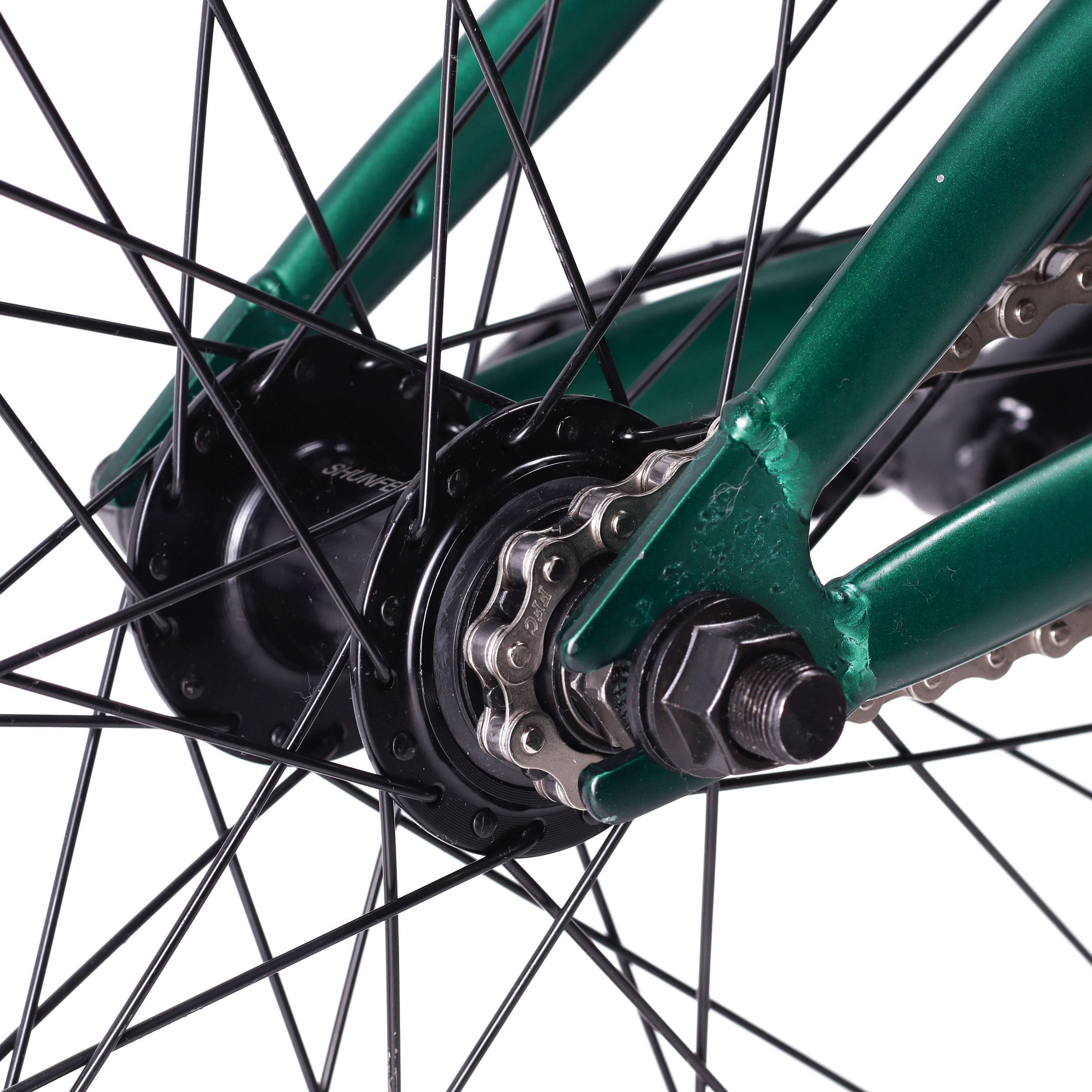Велосипед BMX 20" COMIRON Deep Metal BMX-5 YS2221, Рама 20.5"/уп 1/dark green metallic