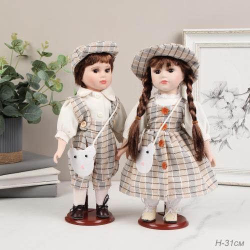 Сувенир коллекционный Мальчик и Девочка 2 штуки набор 31 см / 1213-3 /уп 24/644613