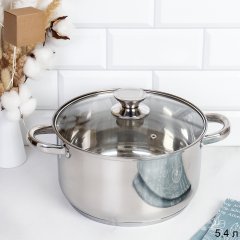 Кастрюля 5,4 л, Аванта / LB-1106-8B-5,4 /уп 1/ индукция/ Гофрокороб/ KISIGA