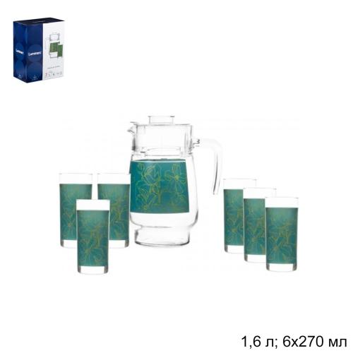 Набор питьевой 7 предметов ANNALEE GREEN / Q9255 /уп 3/ Люминарк