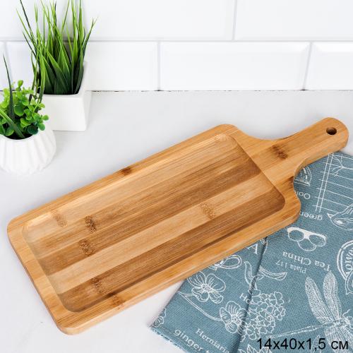 Доска для сервировки 14х40х4,5 см / DSH-603 /уп 40/ бамбук
