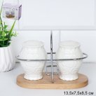 Набор для специй 2 предмета / UK-366 /уп 48/ на подставке/ УЦЕНКА/ СКОЛ НА СОЛОНКЕ