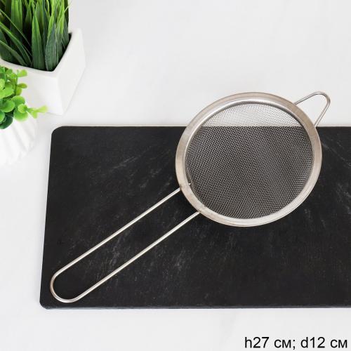 Сито с ручкой 12 см металл /  W12-667 /уп 300/