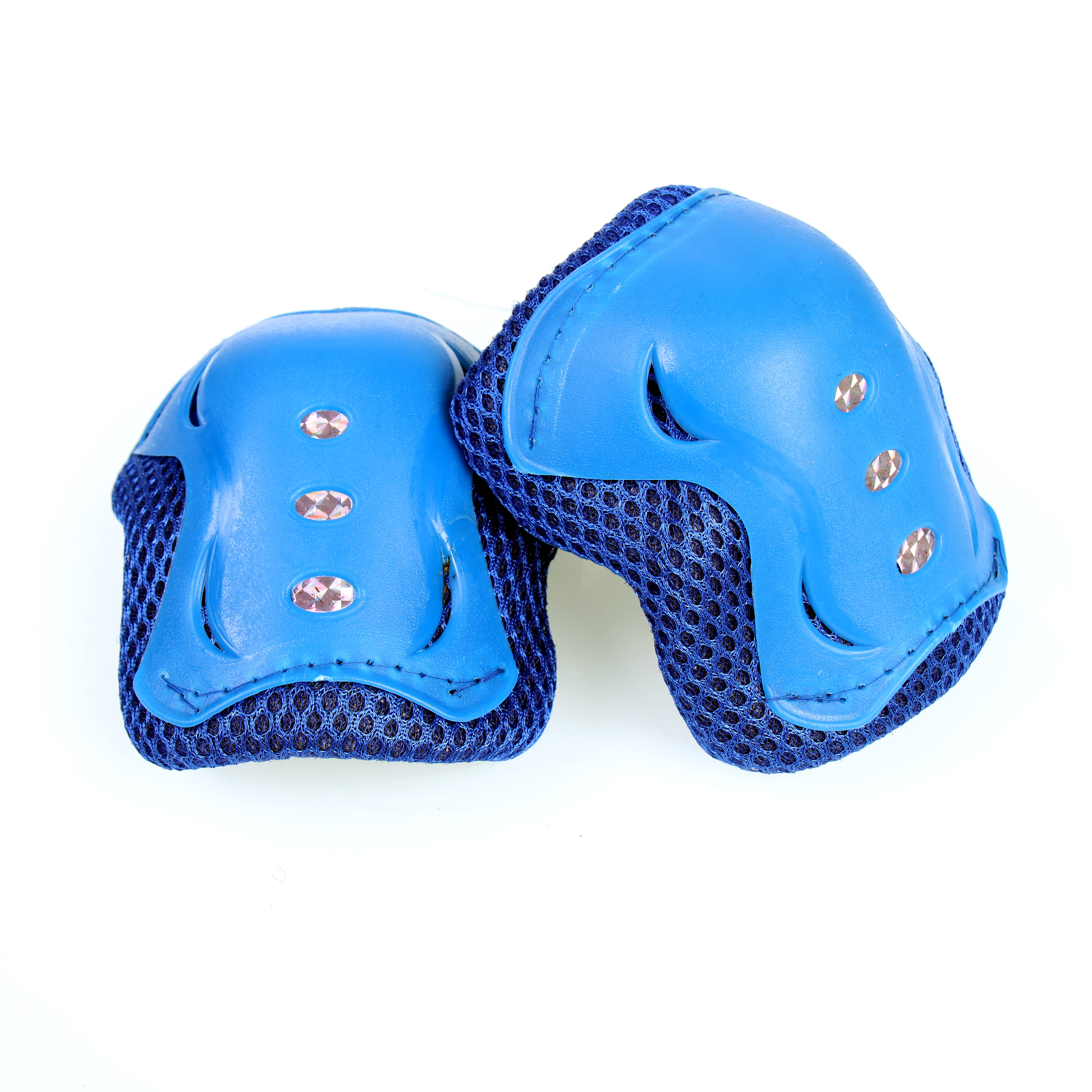 Защита для катания на роликах и велосипеде 6 предметов. 6-18лет / Yan-Fat-BL /уп 100/ синий