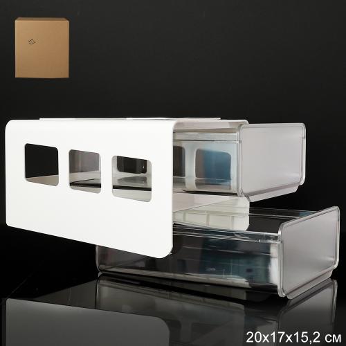 Выдвижная полка органайзер под стол 20х17х15,2 см / SM679 / уп 24