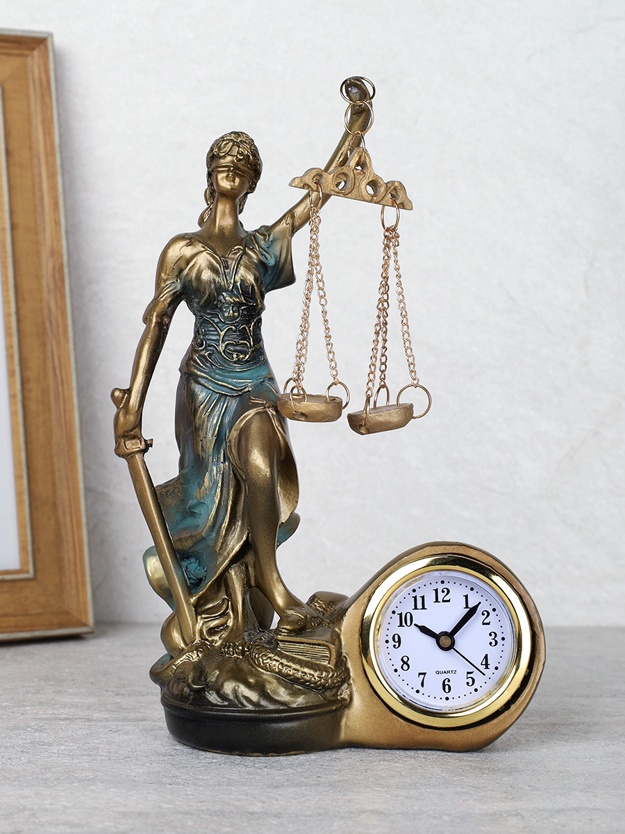 Часы статуэтка Фемида 19,5x13x7 / ZB-190 /уп 24/
