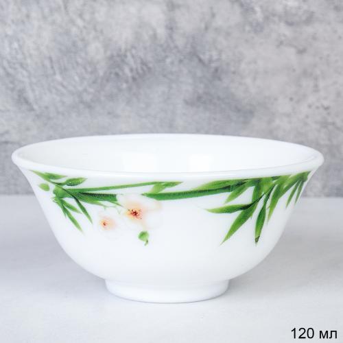 Пиала 120 мл 90 мм Розетка / FW40XN-(6773) /уп 3/72/ Бамбук с орхидеей