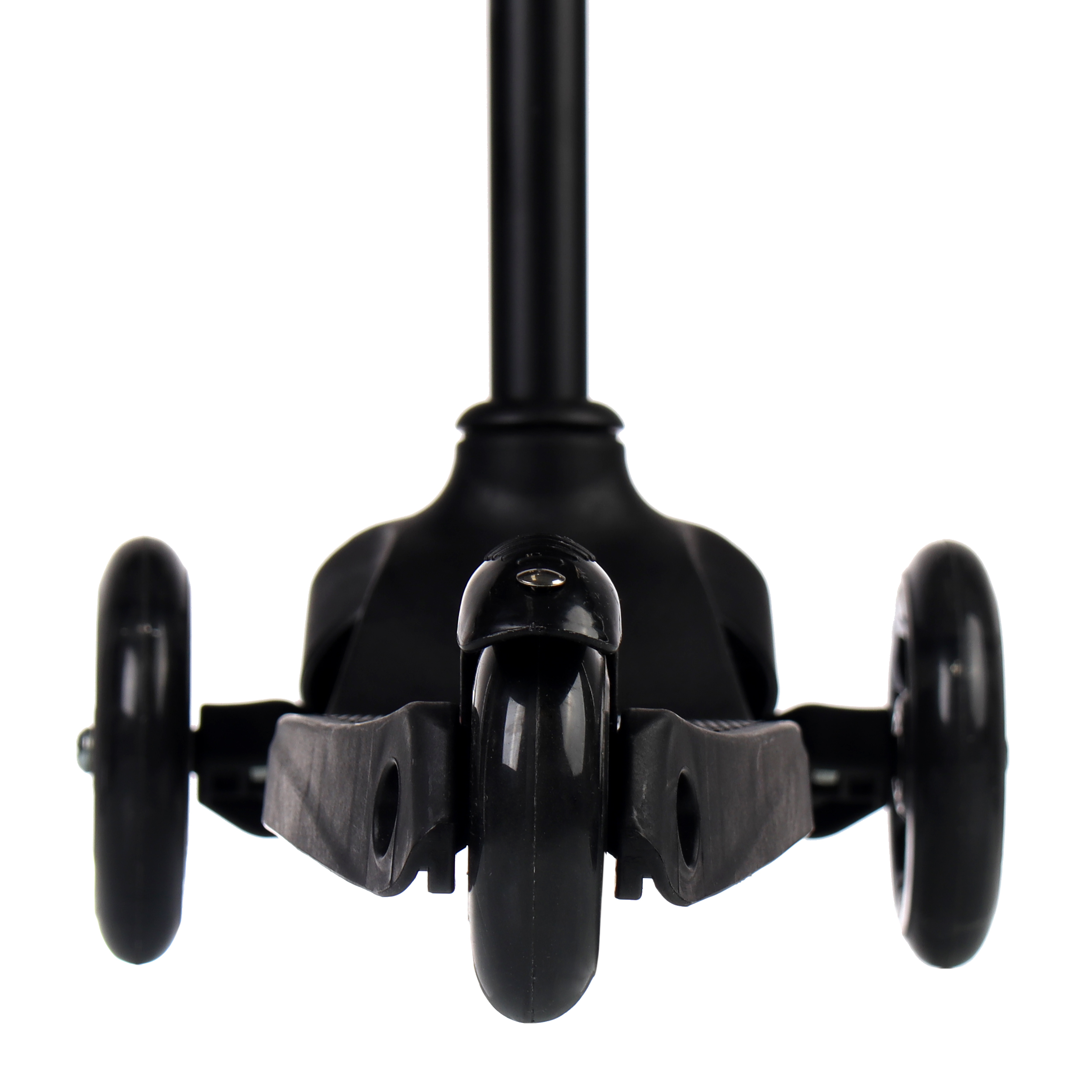 Самокат трехколесный облегчённый для детей от 2-х лет Yeenot GT2018-4, нагрузка до 30кг, вес 1,4кг, светящиеся колёса PU 110мм, цвет Черный  БК/уп10