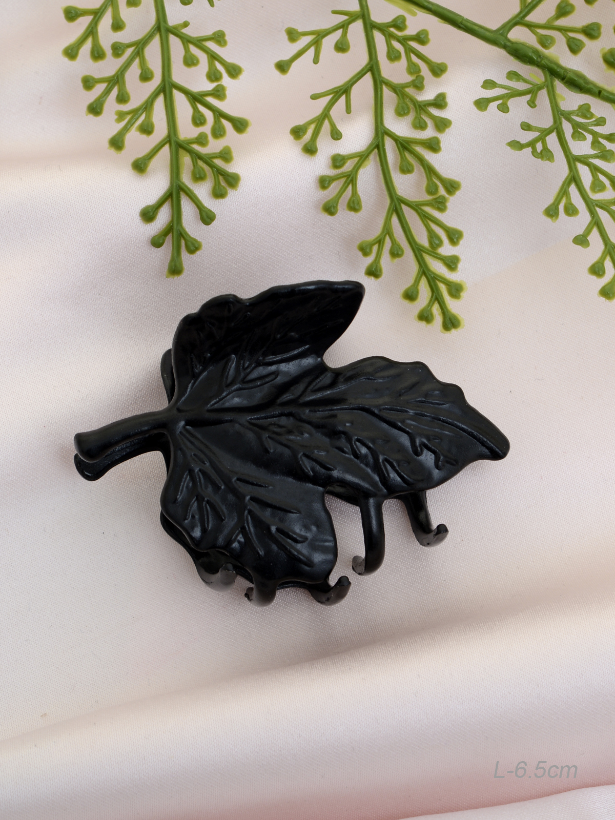 Крабик для волос 6,5 см Лист / GTJ-11 /уп 12/металл/микс