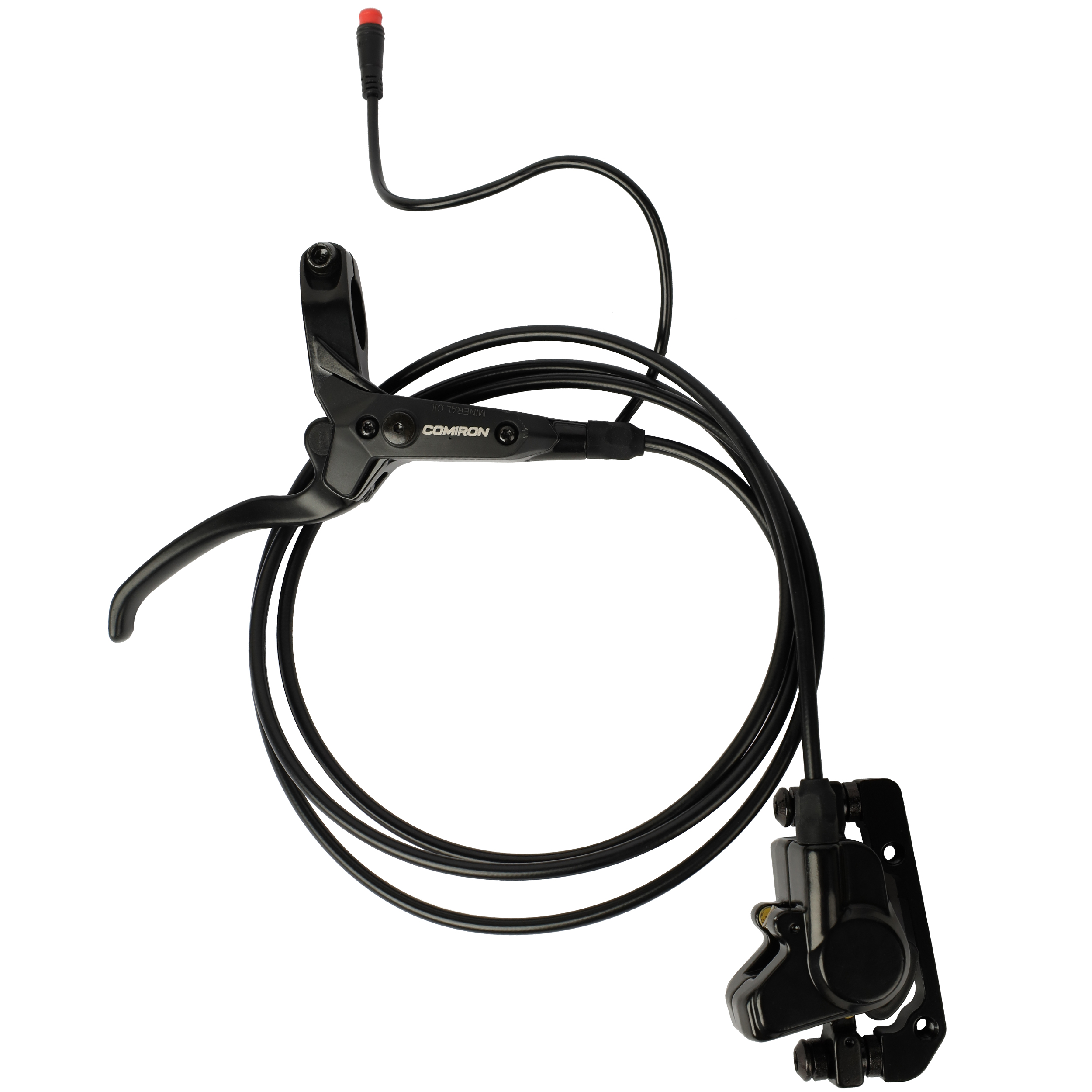 Тормозной набор дисковый гидравлический передний+задний для электробайков COMIRON HD-M3000 2 поршня. с ротором 160мм (TP-01B) /20/