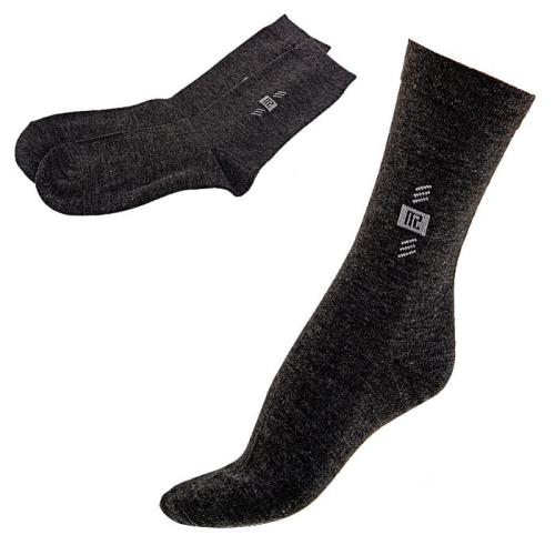 Носки мужские р. 43-48 набор 12 штук с рисунком / M315-2 /уп 20/50/темно-серый 23 февраля