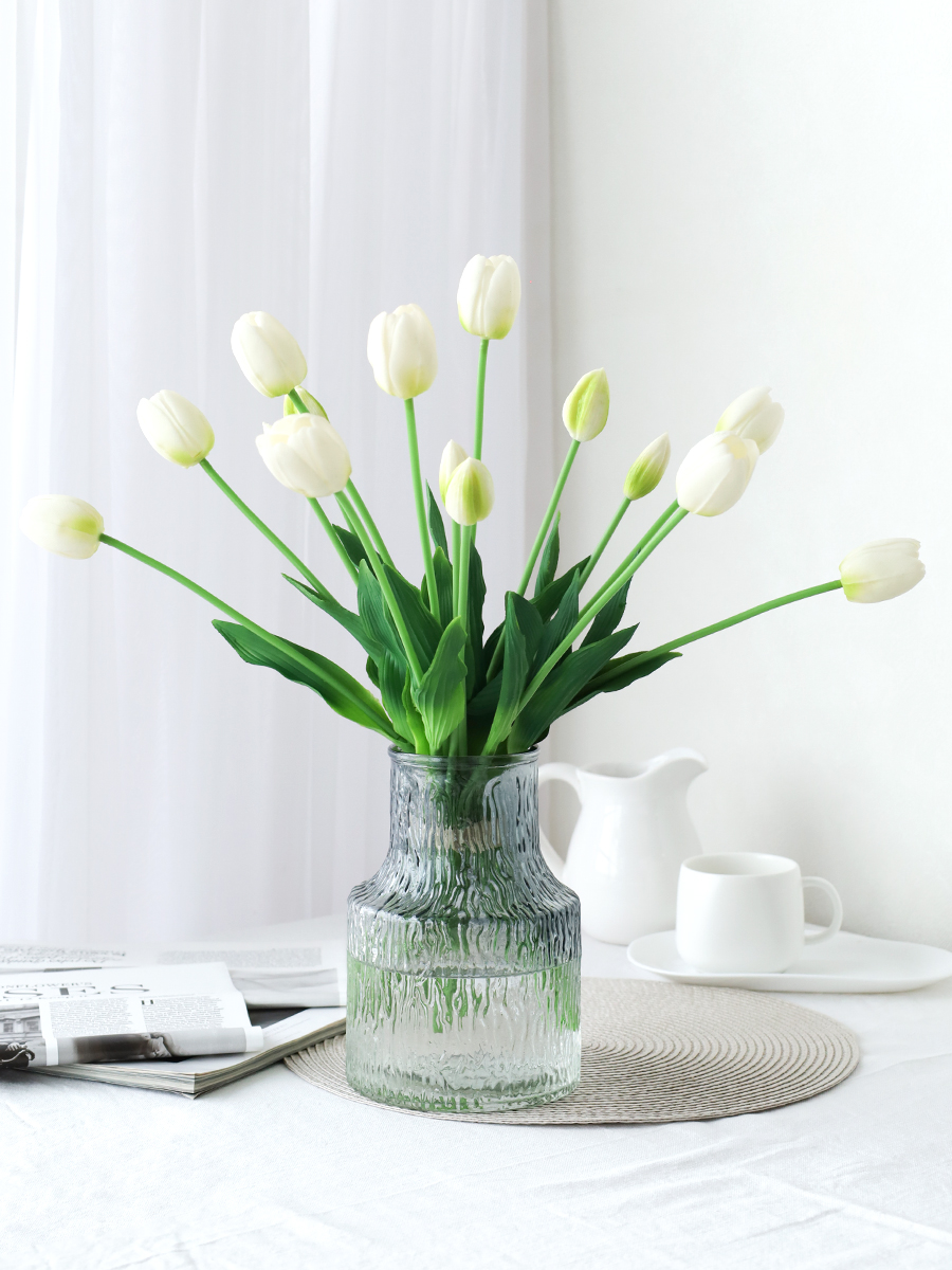 Ваза для цветов 20 см серая / WRD-104 /уп 24/ без индивидуальной упаковки