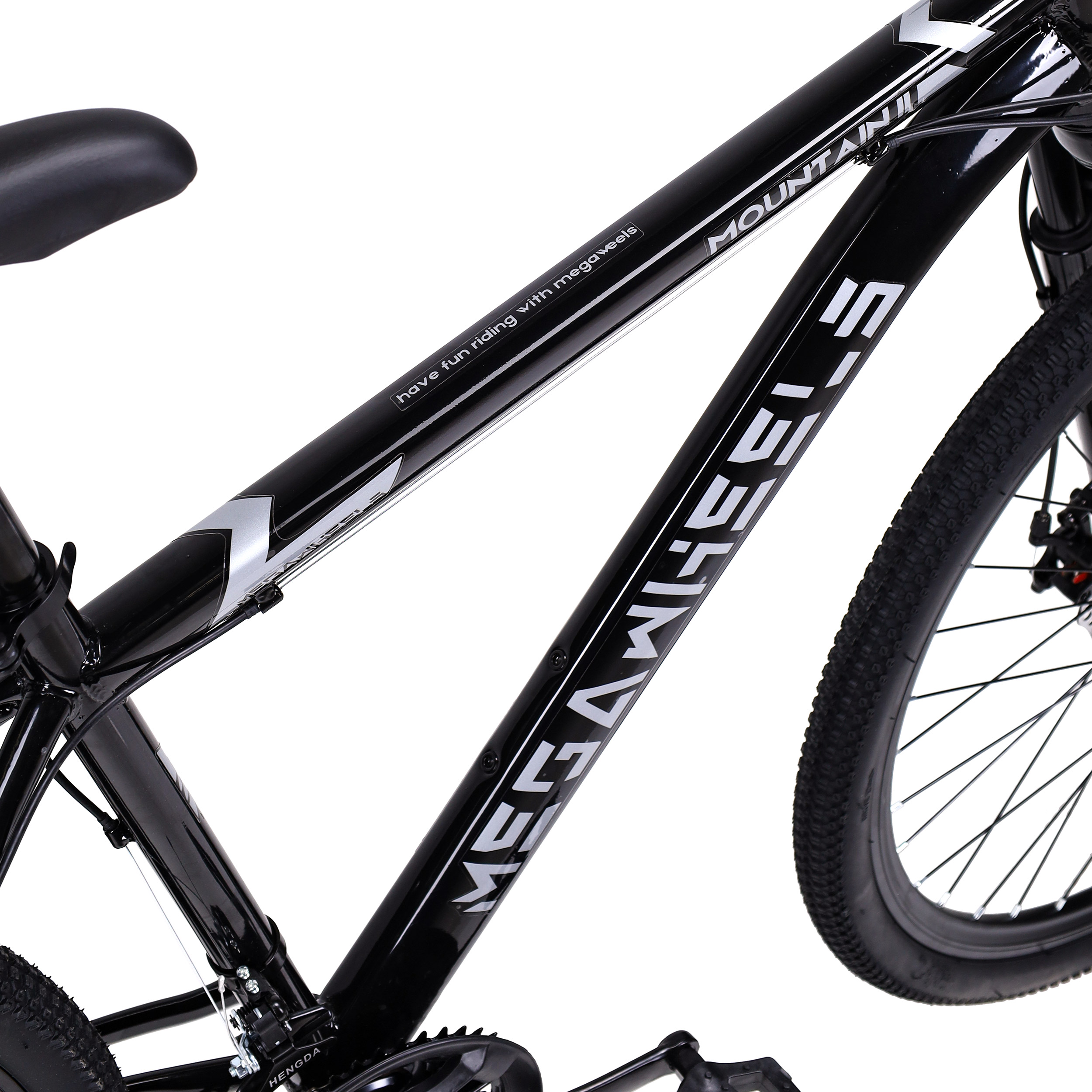 Велосипед 26" рама 17" 21sp MEGAWHEELS MOUNTAIN II чёрный-серый