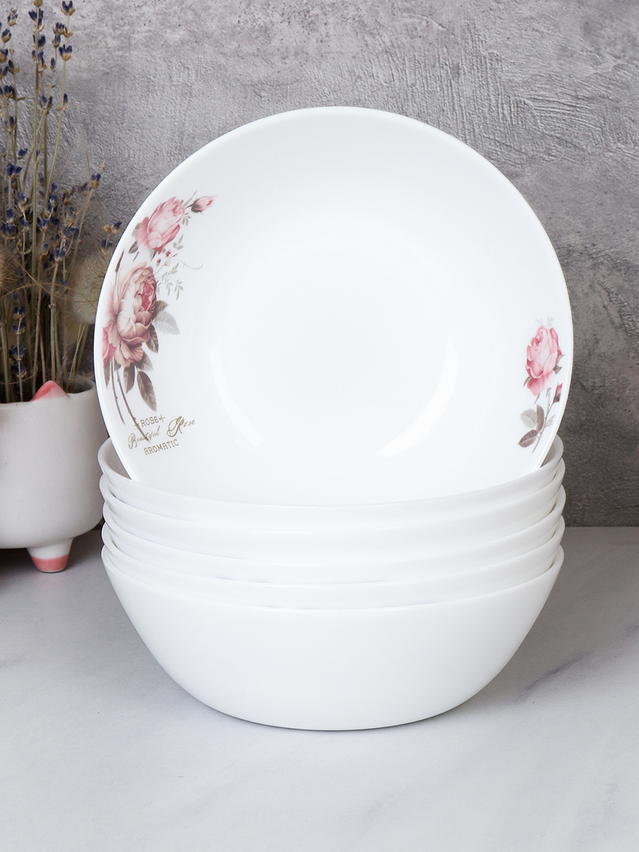 Набор суповых тарелок 6 штук 630 мл 155 мм Дэй / FLMLTW60 (20032) /уп 8/ Чайная роза 