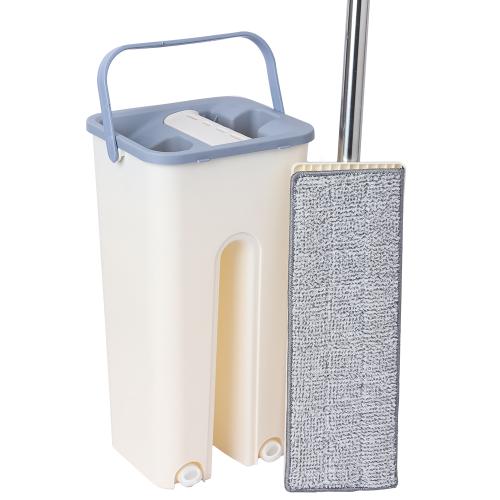 Ведро с вертикальным отжимом и шваброй Моп АКЦИЯ / S2-2 /уп 24/ бежевый/2 насадки