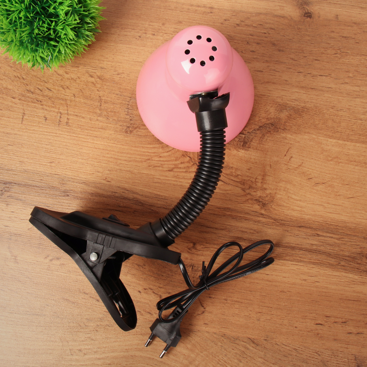 Светильник настольный на прищепке розовый / 108BXIAO-5 / Ex27 /уп 70/