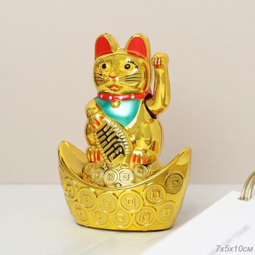 Фен-шуй сувенир Денежный кот 10 см / 11001A /уп 240/Манэко-кот