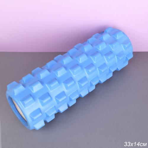 Ролик массажный спортивный Woohooo SHARP 33x14/ голубой /уп10