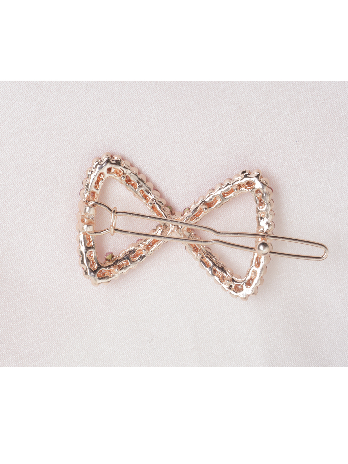 Заколка-зажим для волос 5 см Бант / GTN-10 /уп 12/стразы