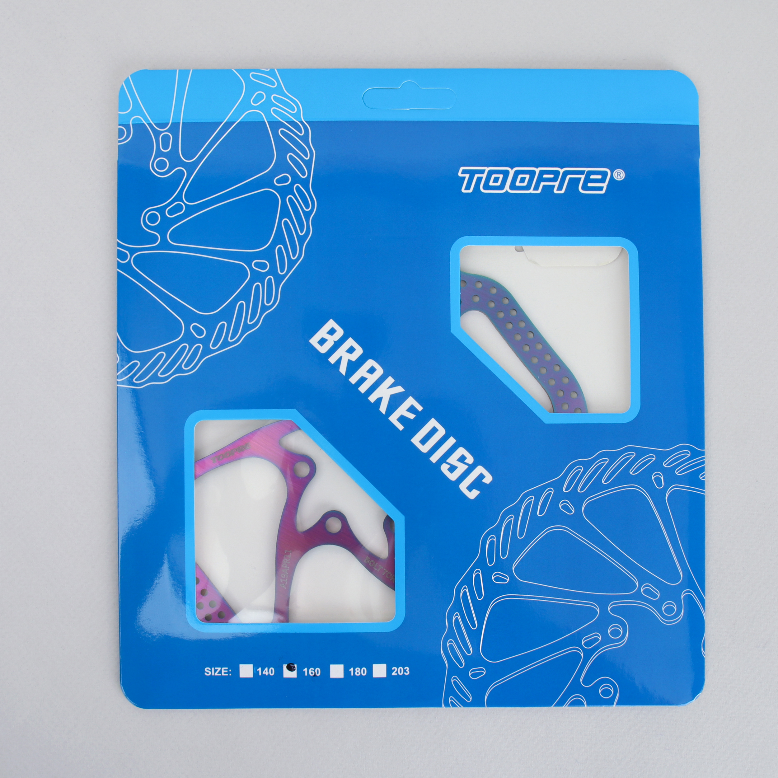 Ротор  дискового тормоза TOOPRE HS1-160color, диаметр диска 160мм, 44мм. Толщина 1.8мм. 6 отверстий. Вес 102гр. Цветной