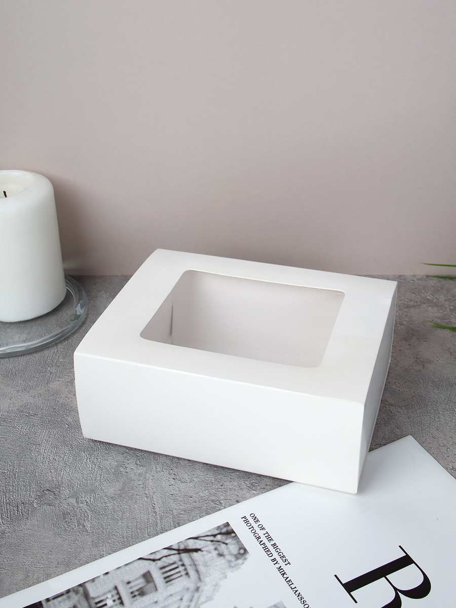 Коробка подарочная складная 14х11х5,2 см / W1411 /уп 12/600/белая