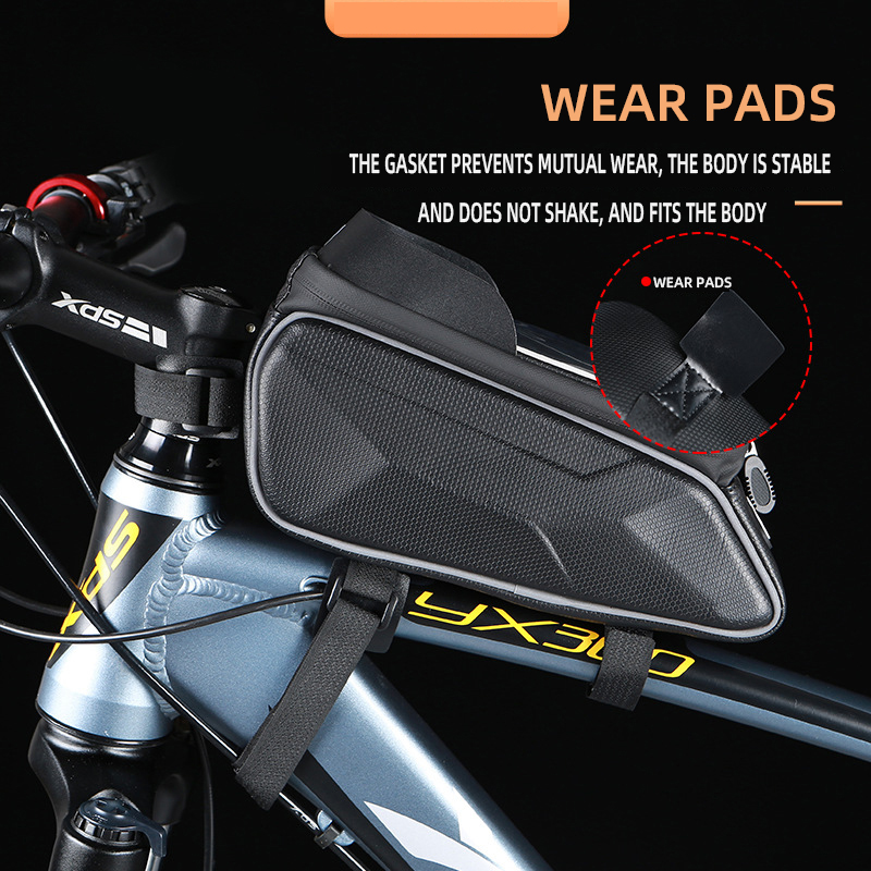 Сумка велосипедная на раму COMIRON "NARAMU" жёсткий EVA Hard Shell корпус водонепроницаемая отдел для смартфон с защитной блендой 23х14.5х8см  /уп 50/