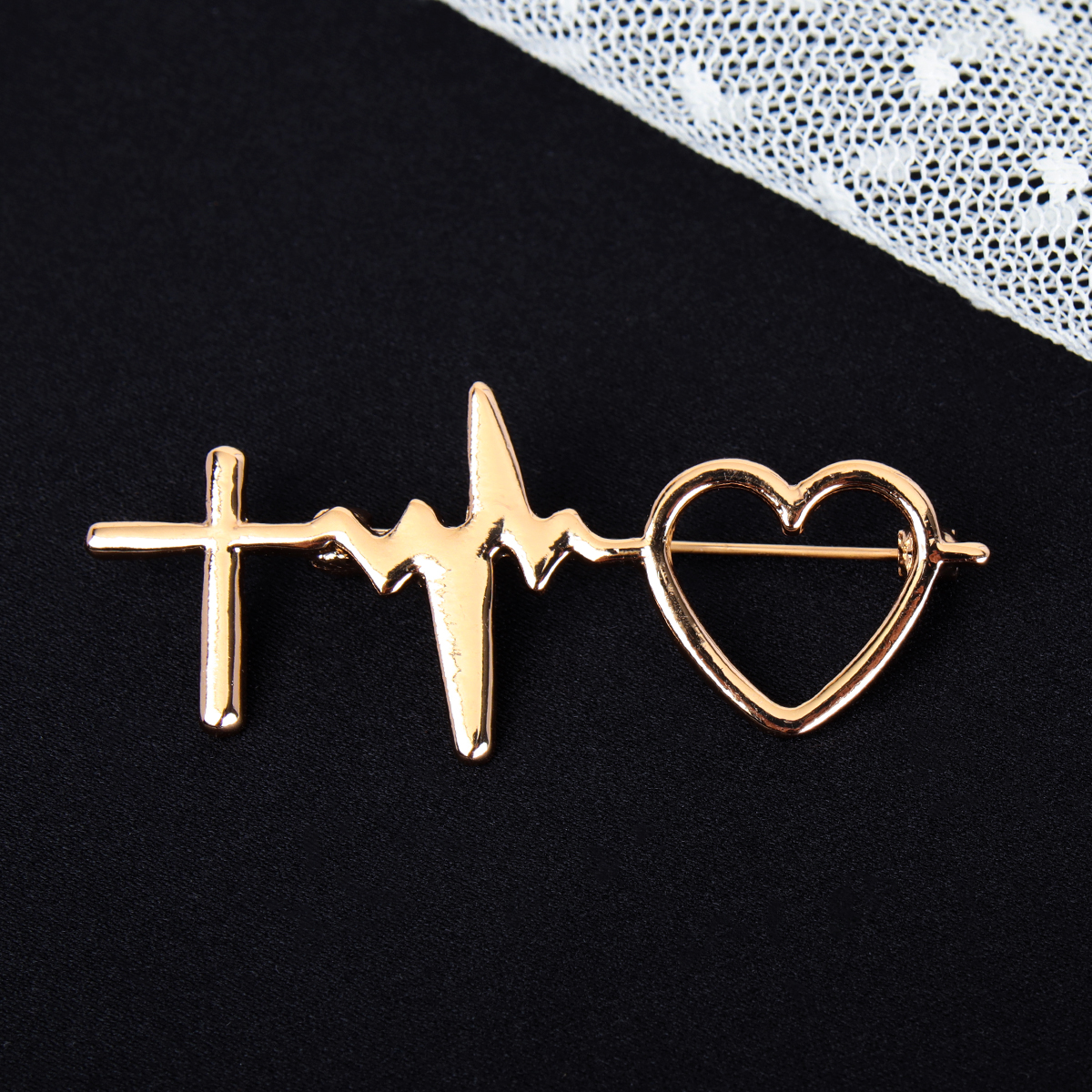 Брошь Кардиограмма / 2669-1 /уп 24/