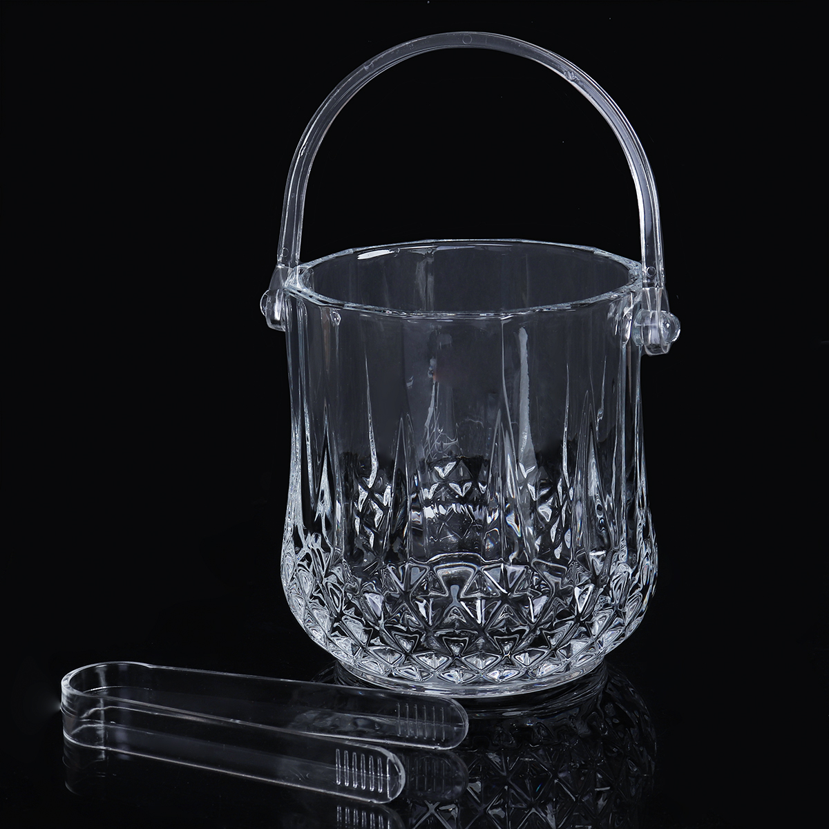 Ведерко для льда 12х12,5 см с щипцами / 2365 /уп 12/