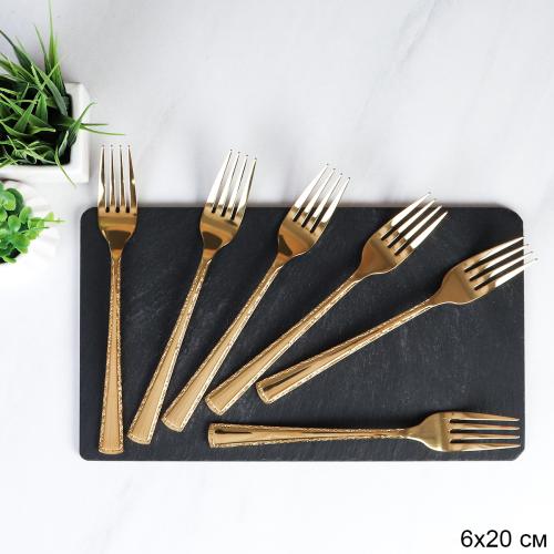 Вилка столовая 6 штук Золото Либерти Глянец НТП / MJKK3 /уп 100/410