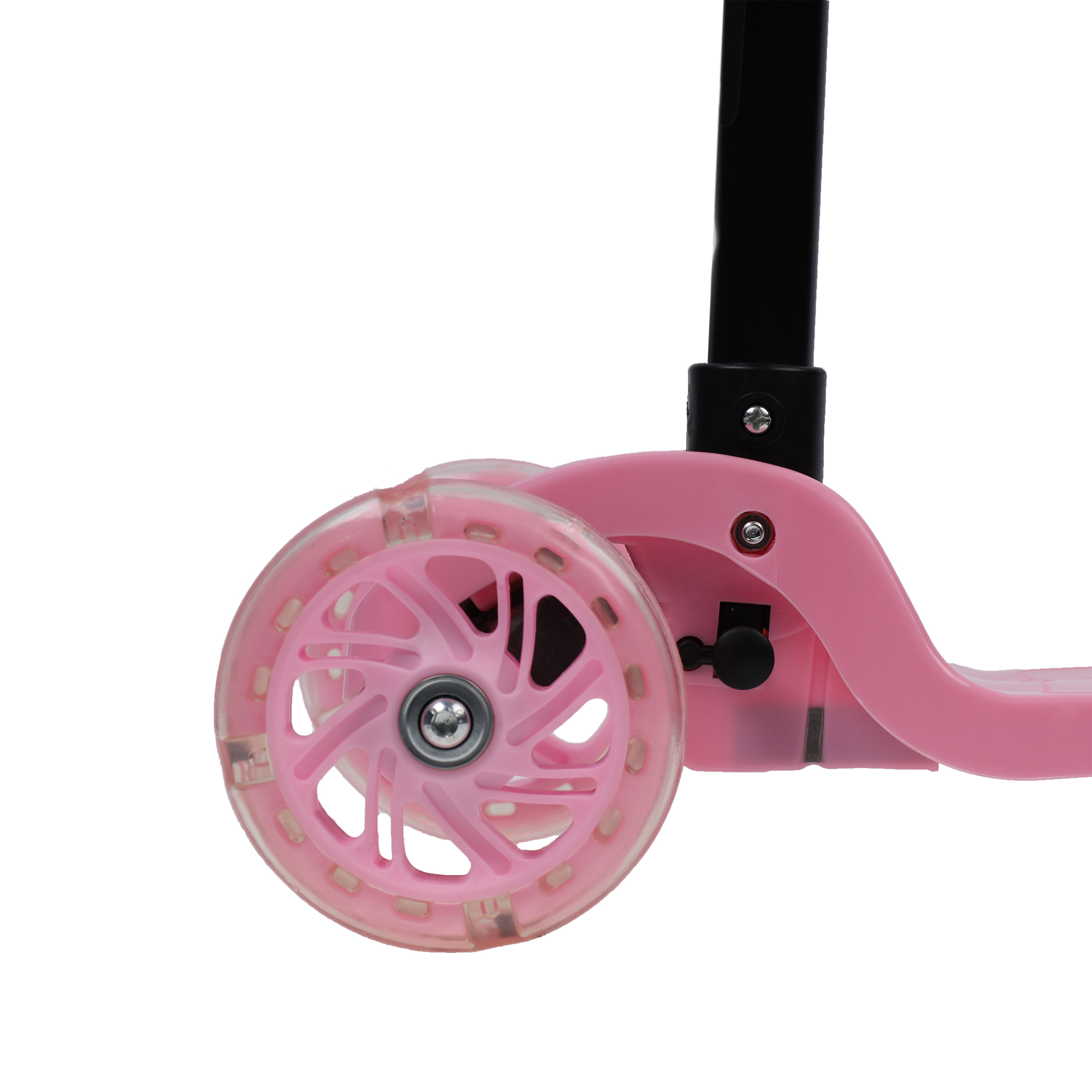 Самокат трехколесный облегчённый для детей от 3-х лет Yeenot GT105, нагрузка до25кг, вес 1,2кг, светящиеся колёса 110мм, цвет розовый БК/уп13