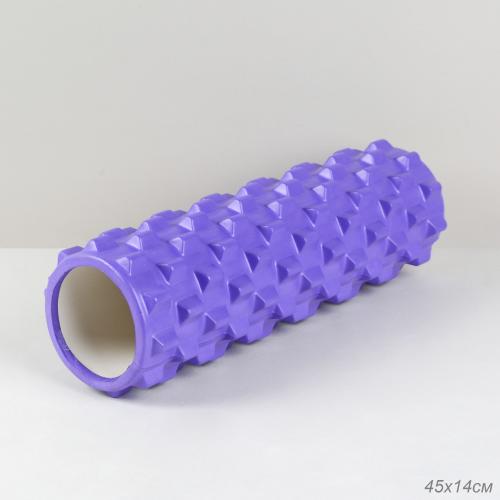 Ролик массажный спортивный Woohooo SHARP 45x14/ фиолетовый/уп10