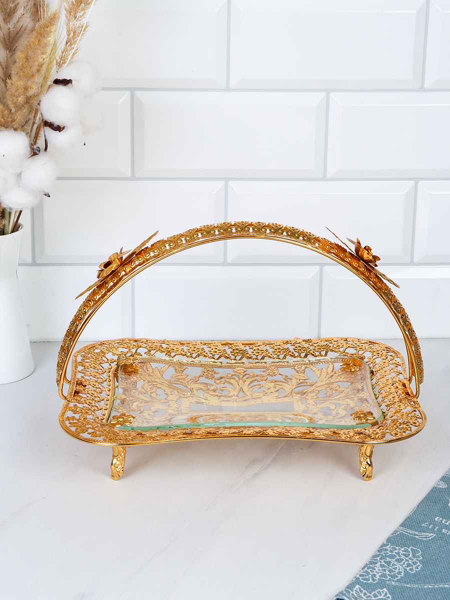 Ваза для фруктов Элит 27х20 см прямоугольная/ VG-887 /уп 24/ 0.486