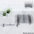 Вешалка для одежды и брюк серая набор 10 штук 31 см / C1W1Y /уп 30/ OPP